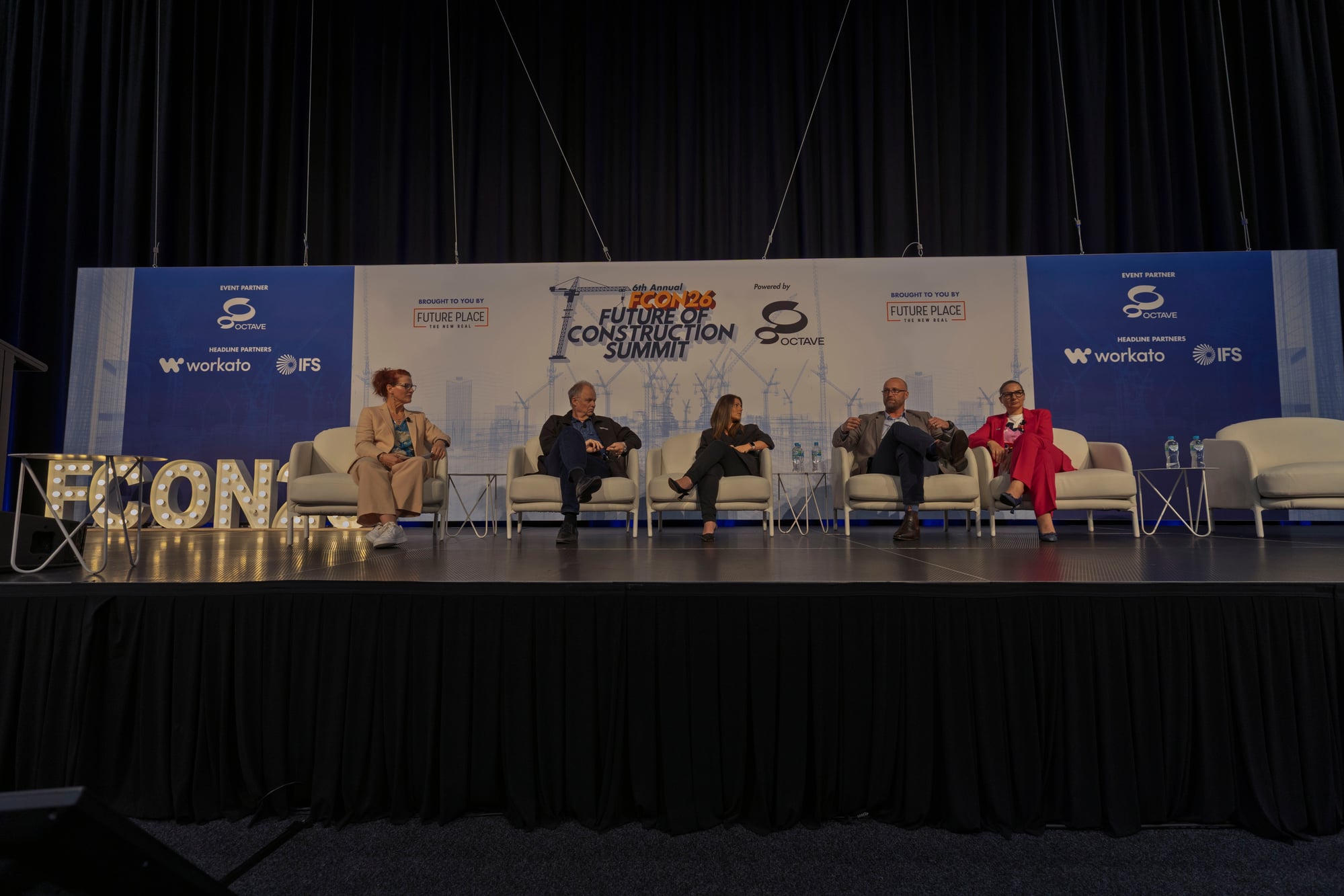 Angela Hucker on a conference panel